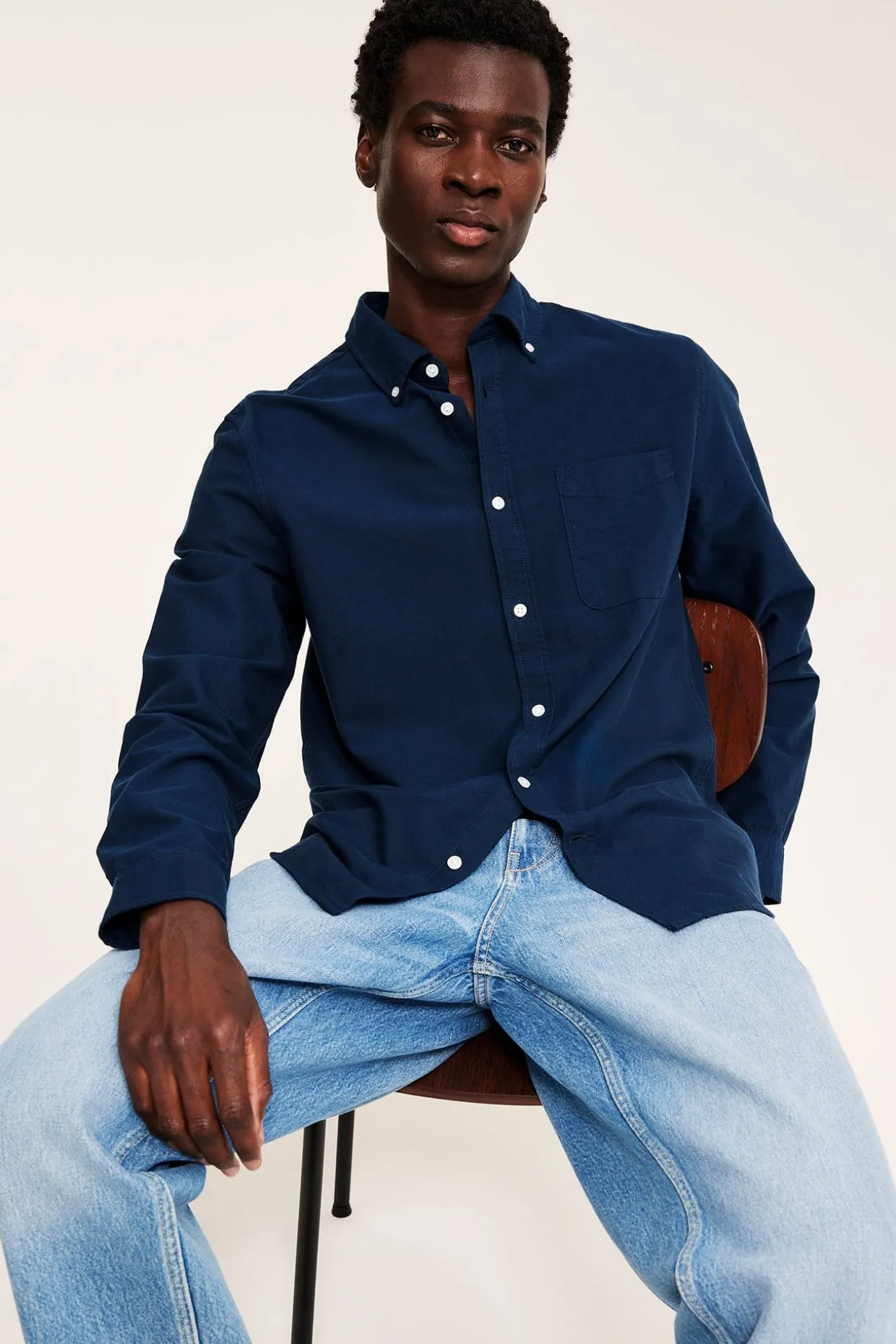 Oxfordpaita regular fit | Tummansininen | Miehet | Kappahl