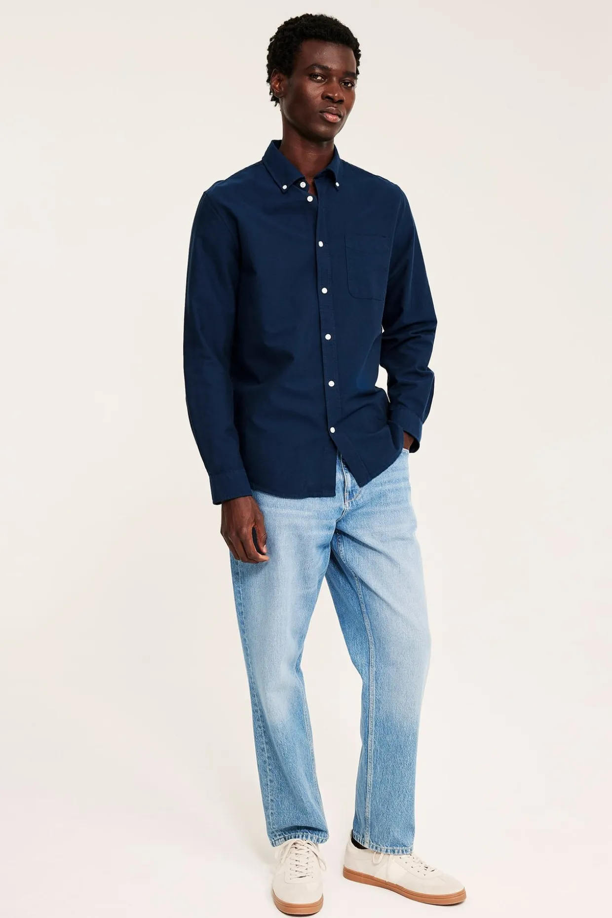 Oxfordpaita regular fit | Tummansininen | Miehet | Kappahl