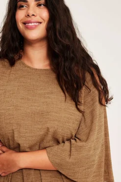 Paita, jossa on leveät hihat | Ruskea | Naiset | Kappahl