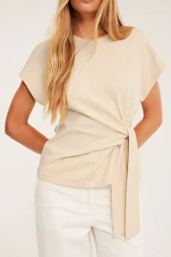 Paita solmusomisteella | Beige | Naiset | Kappahl