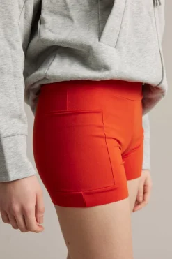 Pehmeää ja joustavaa jerseykangasta olevat trikooshortsit | Punainen | Naiset | Kappahl