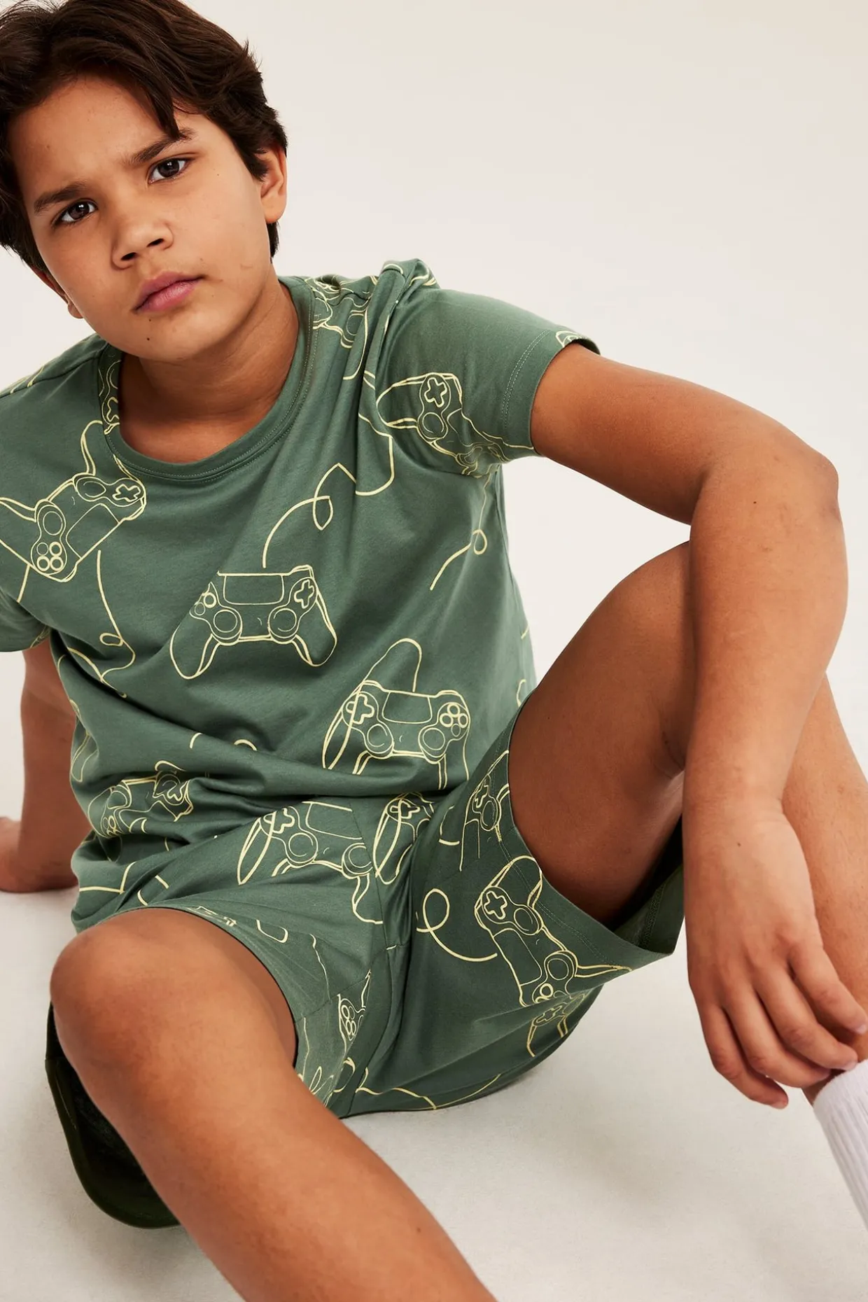Peliaiheinen pyjama | Vihreä | Lapset | Kappahl