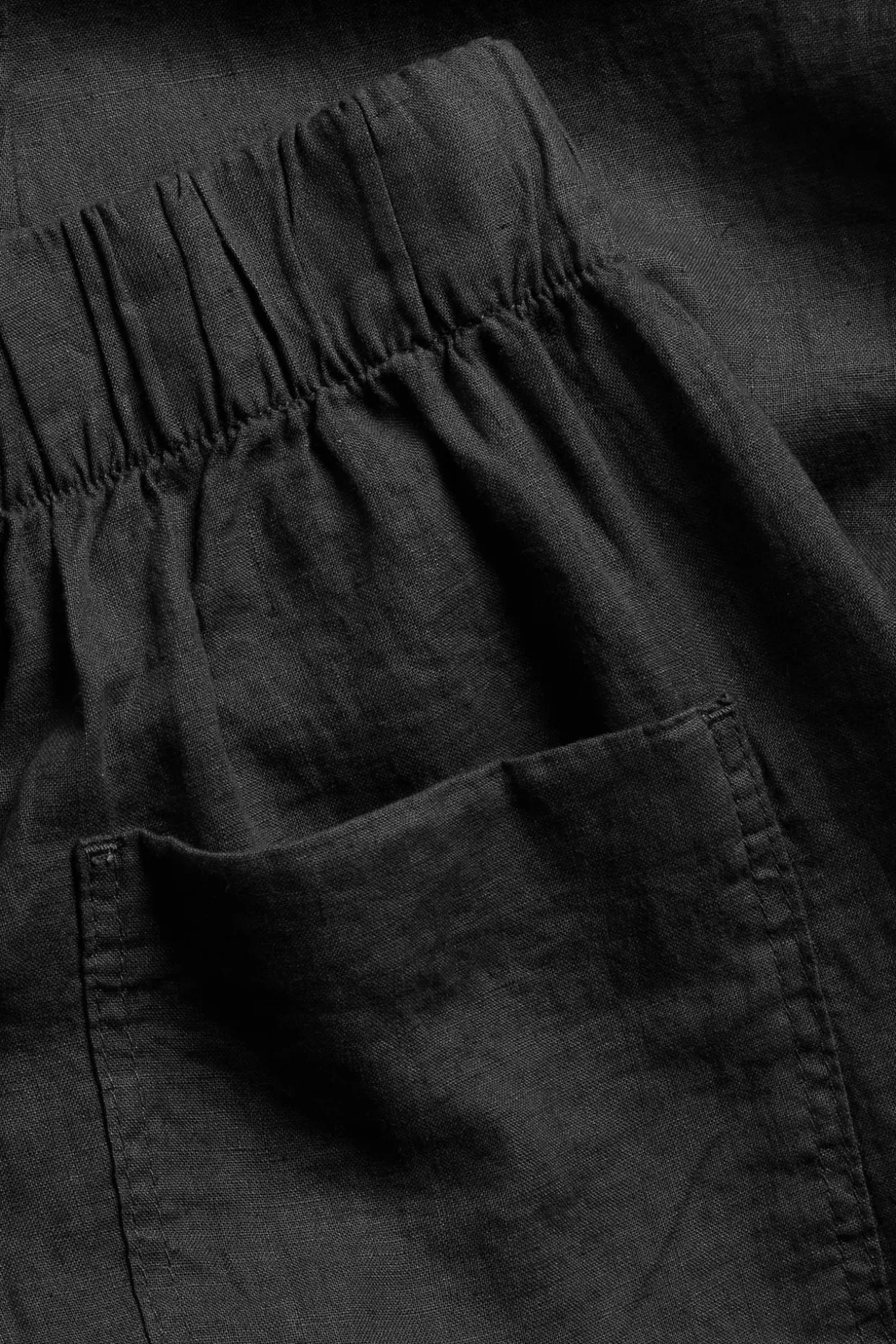 Pellavahousut barrel fit | Musta | Naiset | Kappahl