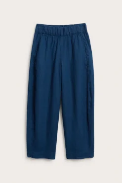 Pellavahousut barrel fit | Sininen | Naiset | Kappahl