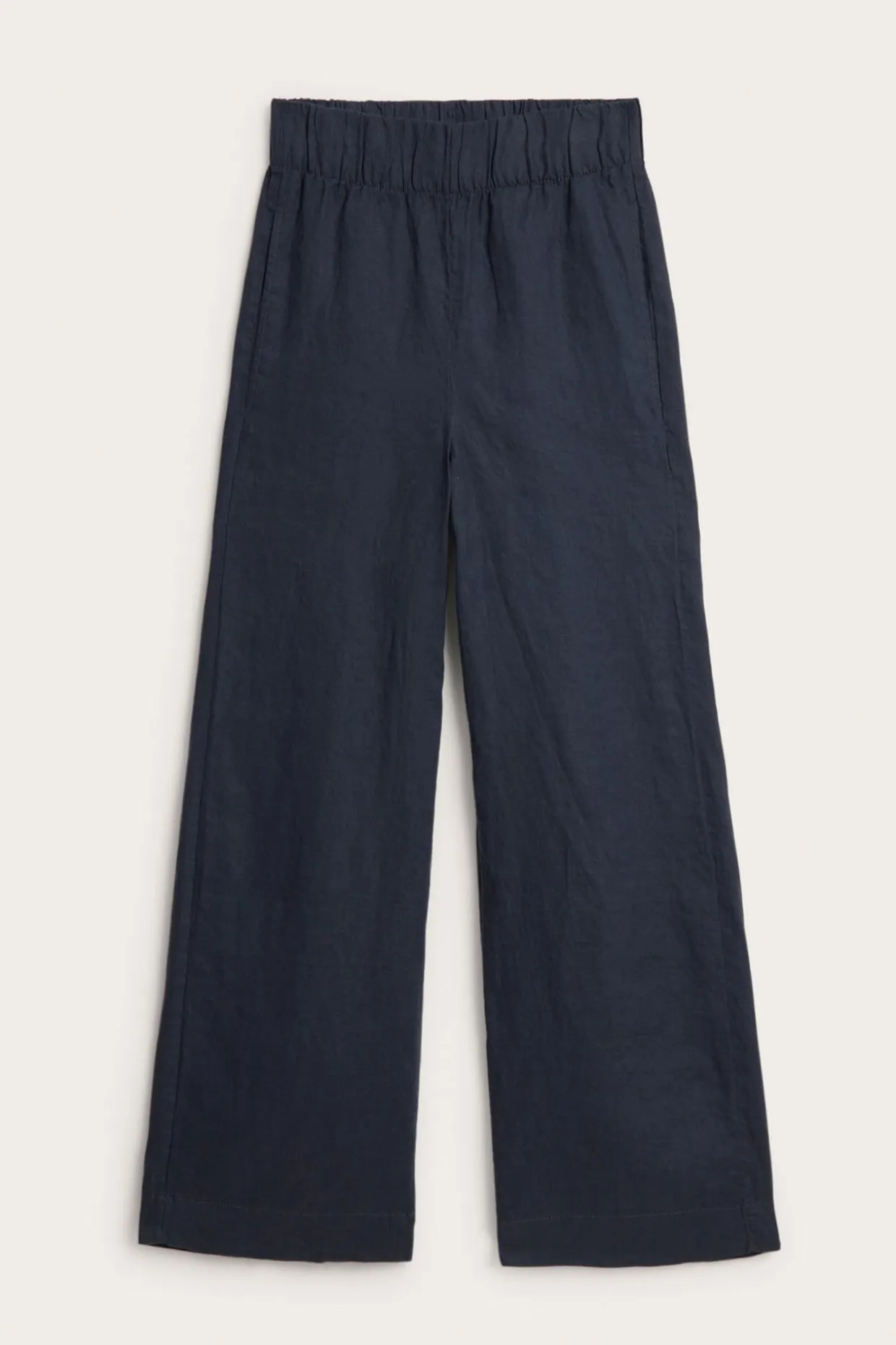 Pellavahousut wide fit | Tummansininen | Naiset | Kappahl