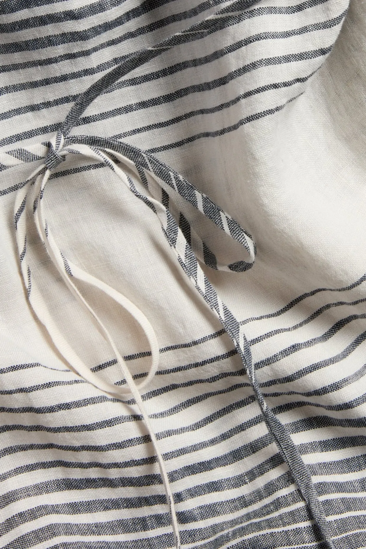Pellavamekko solmittavalla vyöllä | Tummansininen | Naiset | Kappahl