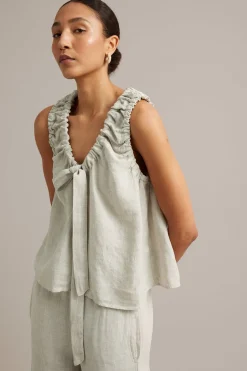 Pellavapaita, jossa on solmittavat nauhat | Beige | Naiset | Kappahl