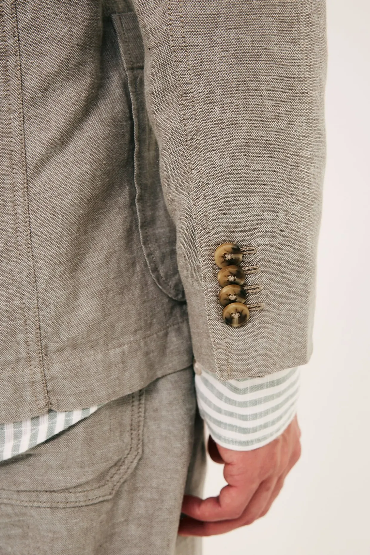 Pellavasekoitebleiseri, regular fit | Ruskea | Miehet | Kappahl
