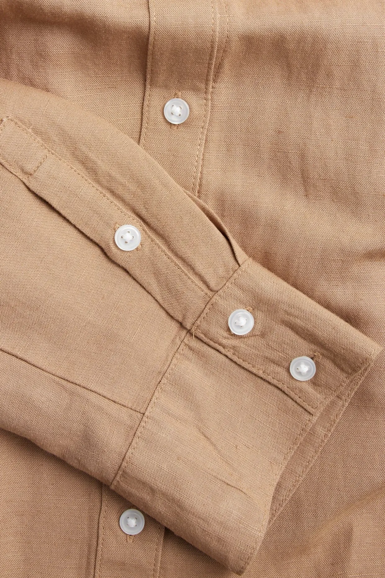 Pellavasekoitetta oleva kauluspaita | Beige | Naiset | Kappahl