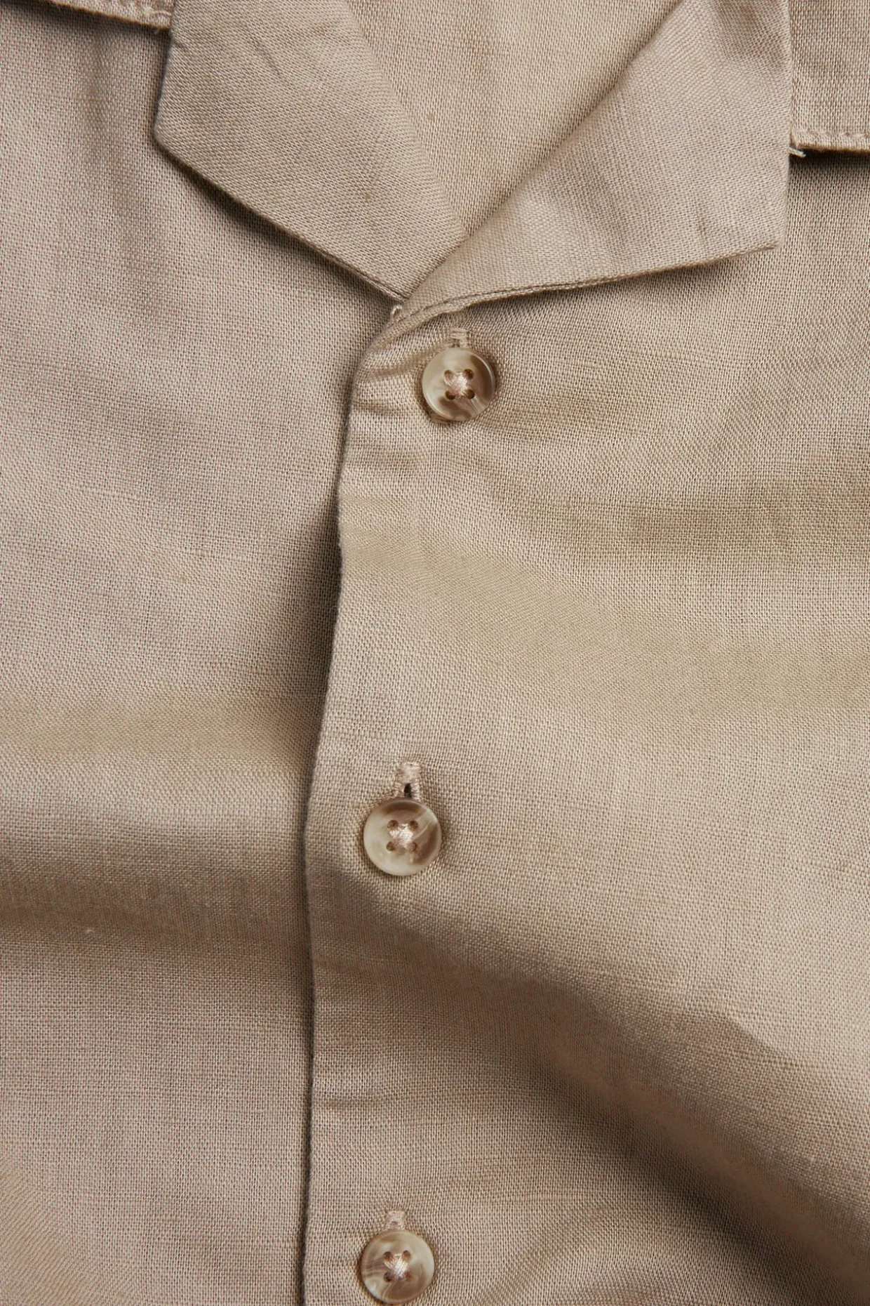Pellavasekoitetta oleva lyhythihainen paita | Beige | Lapset | Kappahl