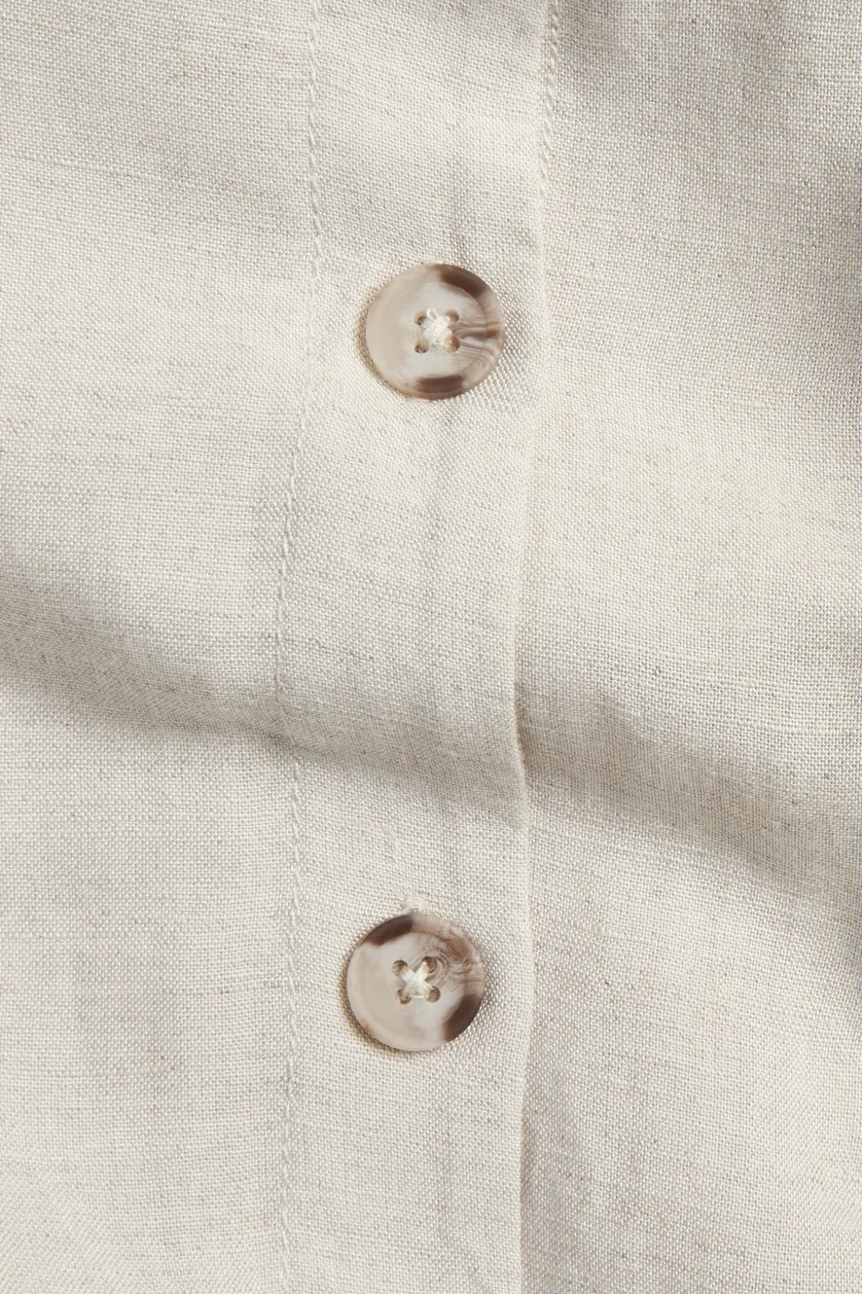 Pellavasekoitetta oleva mekko | Beige | Naiset | Kappahl