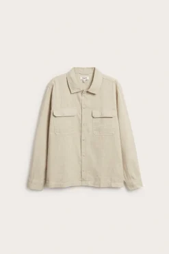Pellavasekoitetta oleva paitatakki | Beige | Miehet | Kappahl