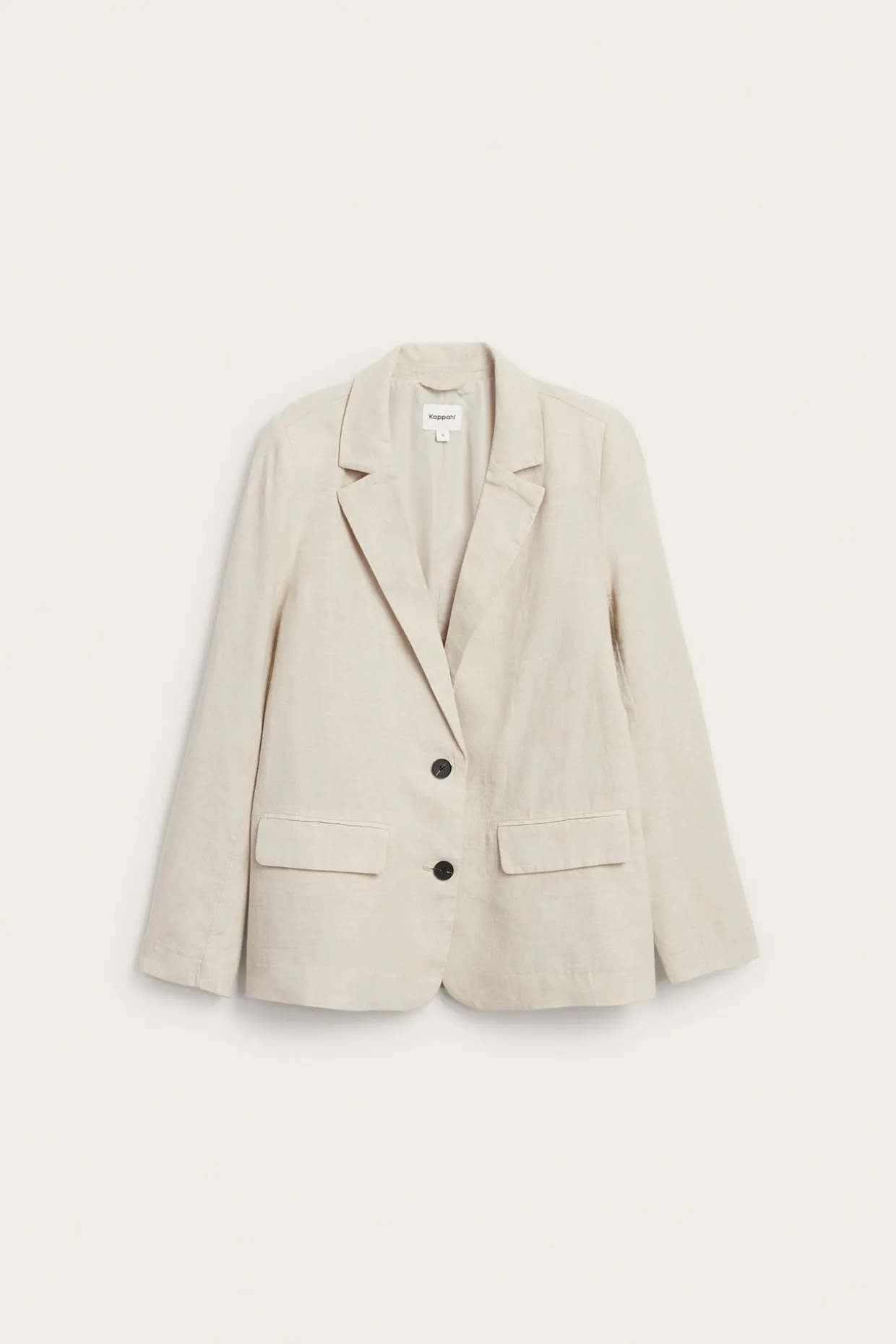 Pellavasekoitetta oleva pikkutakki | Beige | Naiset | Kappahl