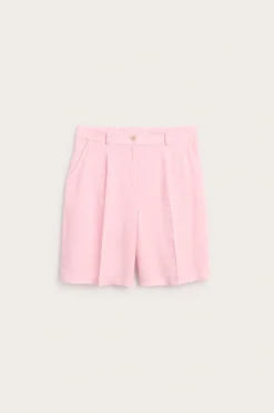 Pellavasekoitetta olevat huolitellut shortsit | Pinkki | Naiset | Kappahl