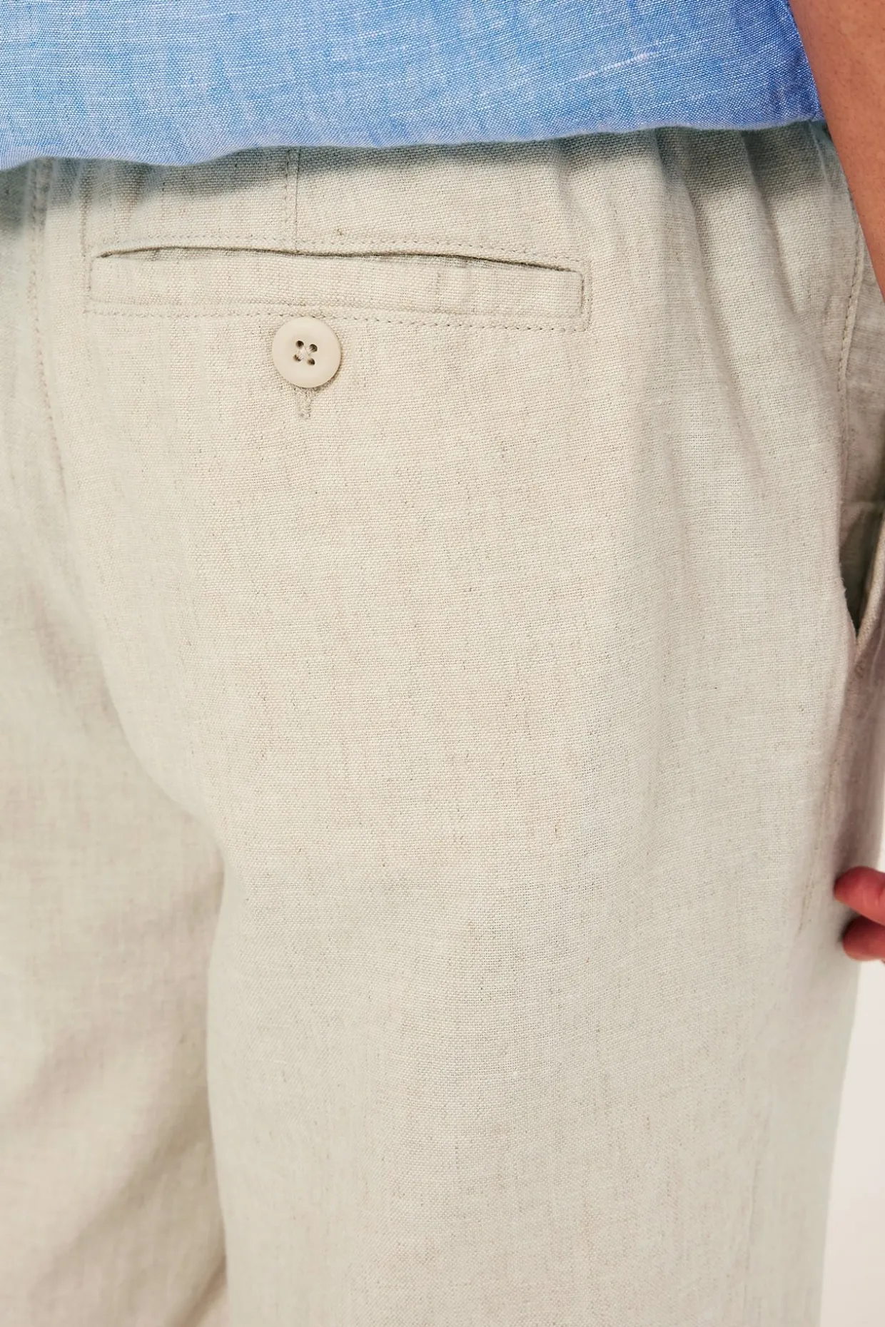 Pellavasekoitetta olevat shortsit | Meleerattu beige | Miehet | Kappahl