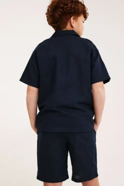 Pellavasekoitetta olevat shortsit | Tummansininen | Lapset | Kappahl