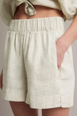 Pellavashortsit | Beige | Naiset | Kappahl
