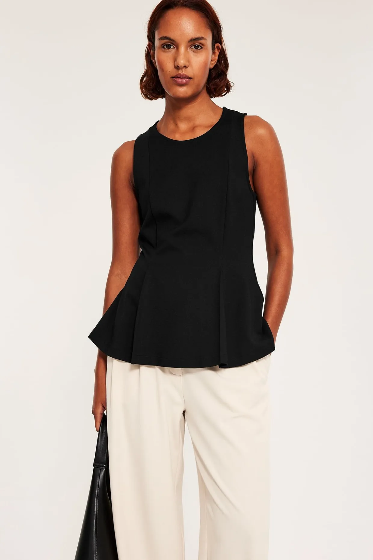 Peplum-paita | Musta | Naiset | Kappahl