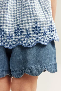 Peplum-pusero brodeerauksella | Sininen | Lapset | Newbie
