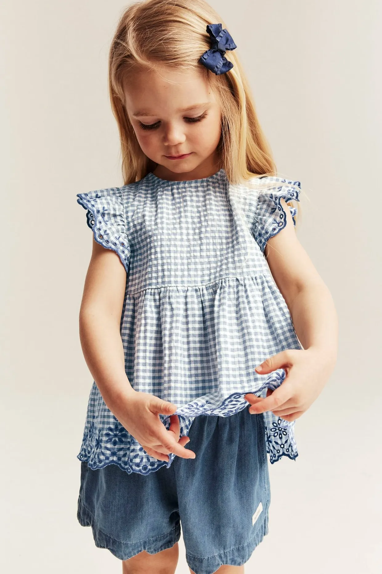 Peplum-pusero brodeerauksella | Sininen | Lapset | Newbie