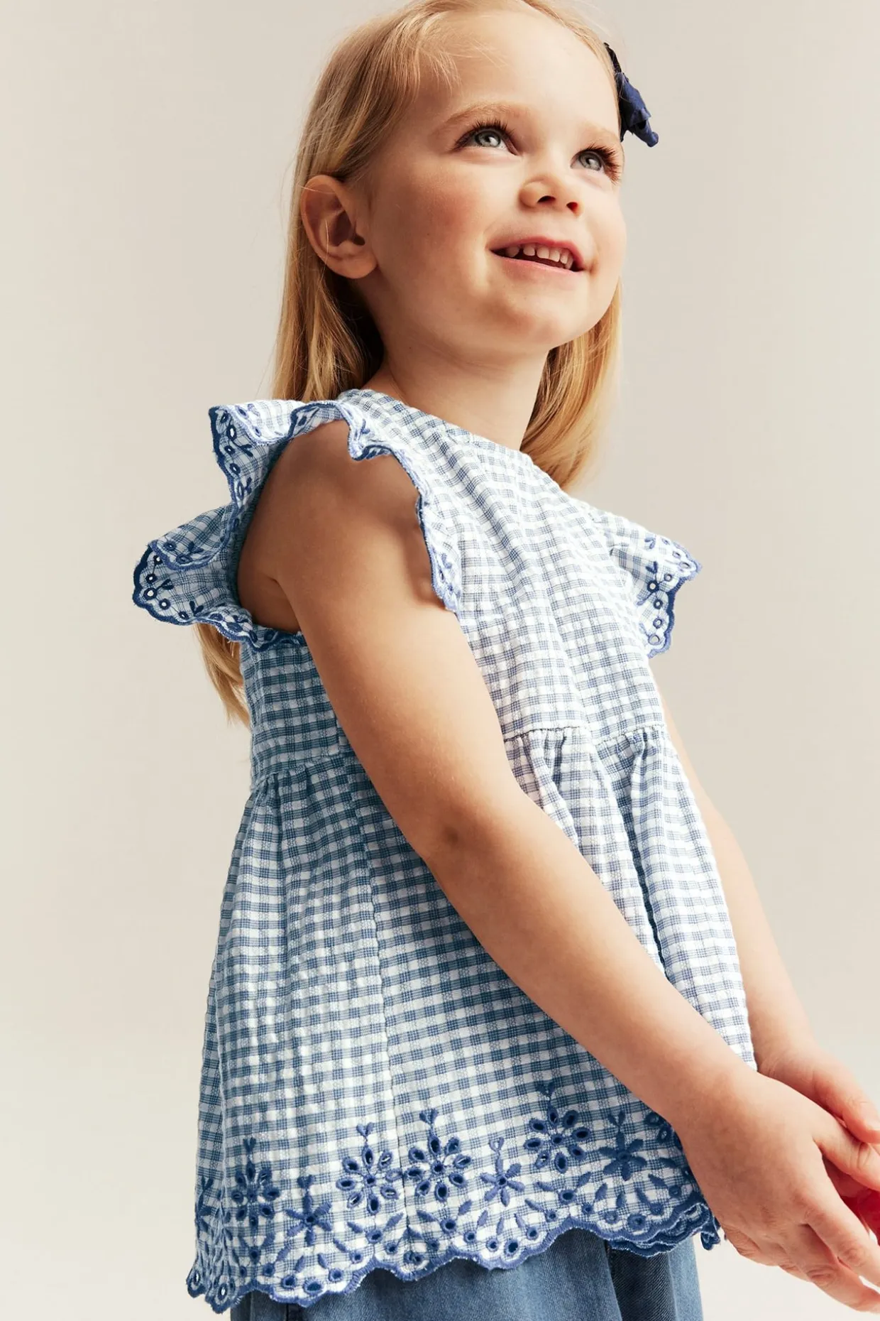 Peplum-pusero brodeerauksella | Sininen | Lapset | Newbie