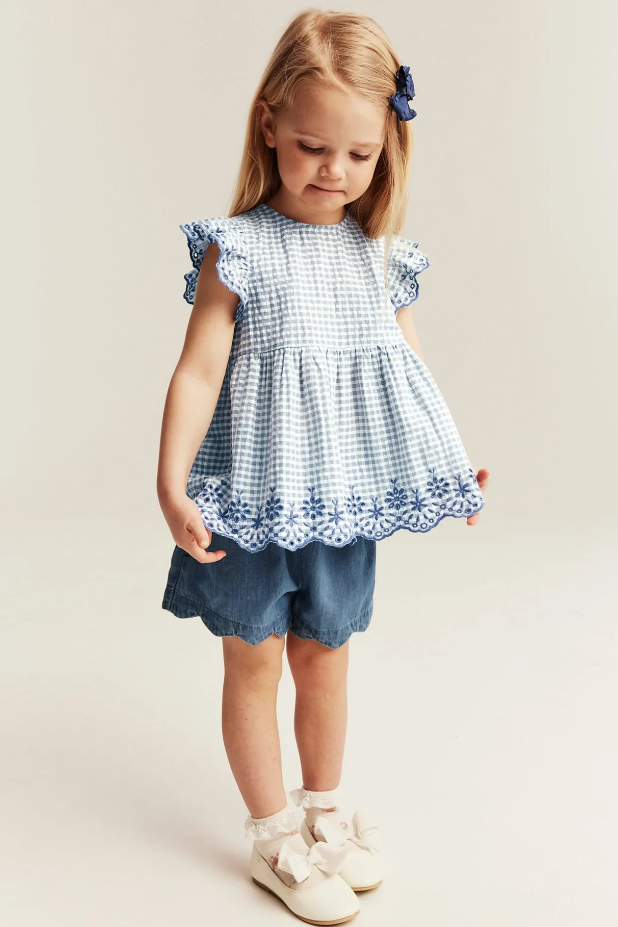 Peplum-pusero brodeerauksella | Sininen | Lapset | Newbie