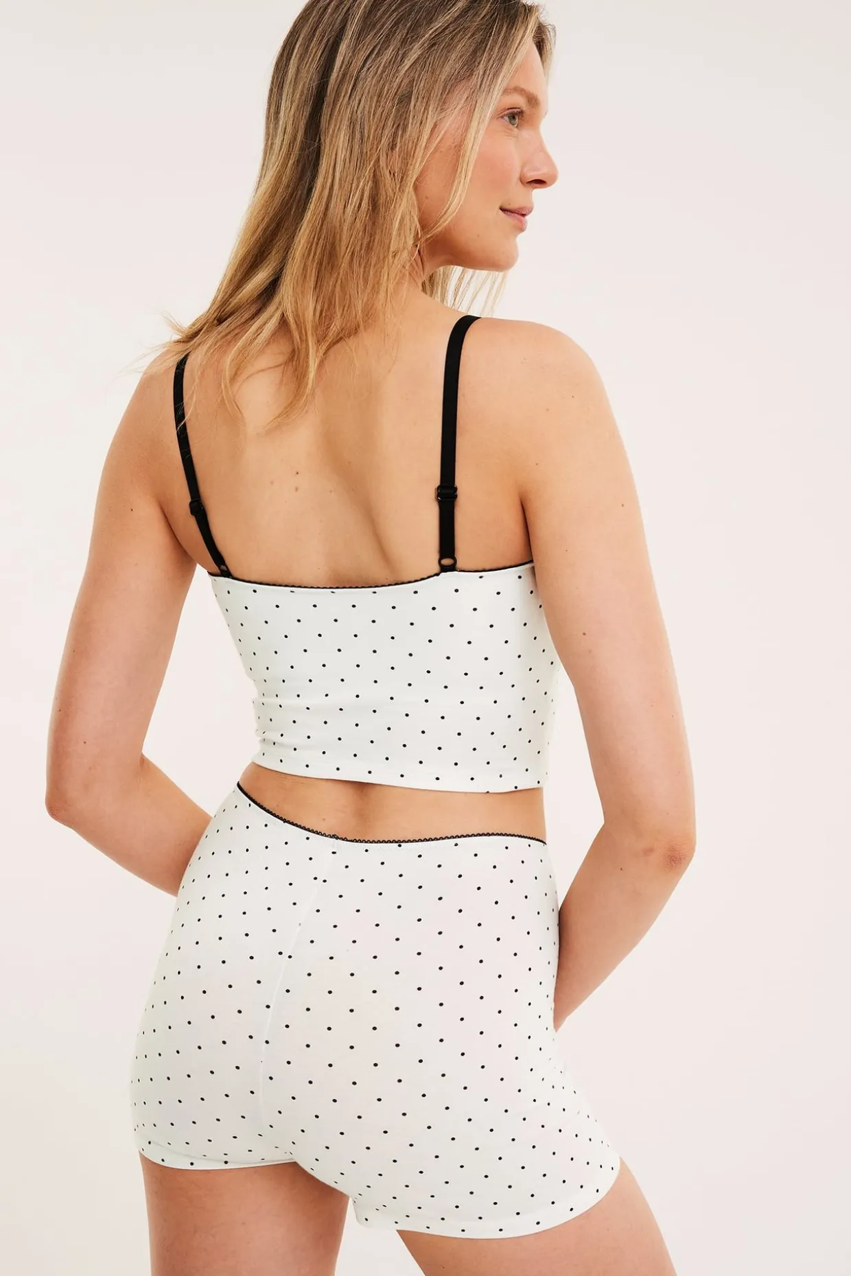 Picot-reunaiset shortsialushousut | Luonnonvalkoinen | Naiset | Kappahl