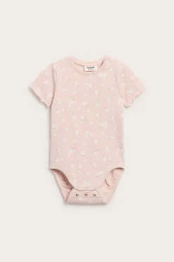 Pienikukkainen lyhythihainen body | Pinkki | Vauvat | Kappahl