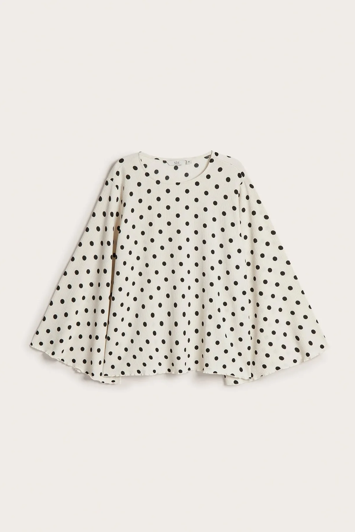 Pilkullinen paita, jossa on leveät hihat | Luonnonvalkoinen | Naiset | Kappahl