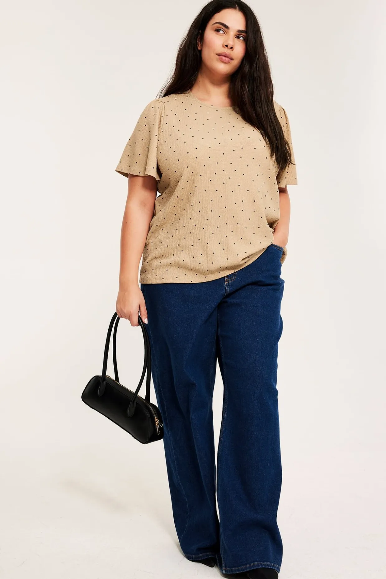 Pilkullinen yläosa | Beige | Naiset | Kappahl