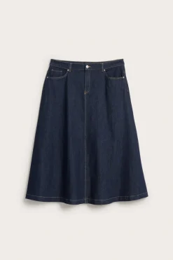 Pitkä farkkuhame | Tumma denim | Naiset | Kappahl
