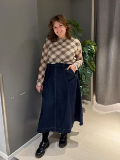 Pitkä farkkuhame | Tumma denim | Naiset | Kappahl