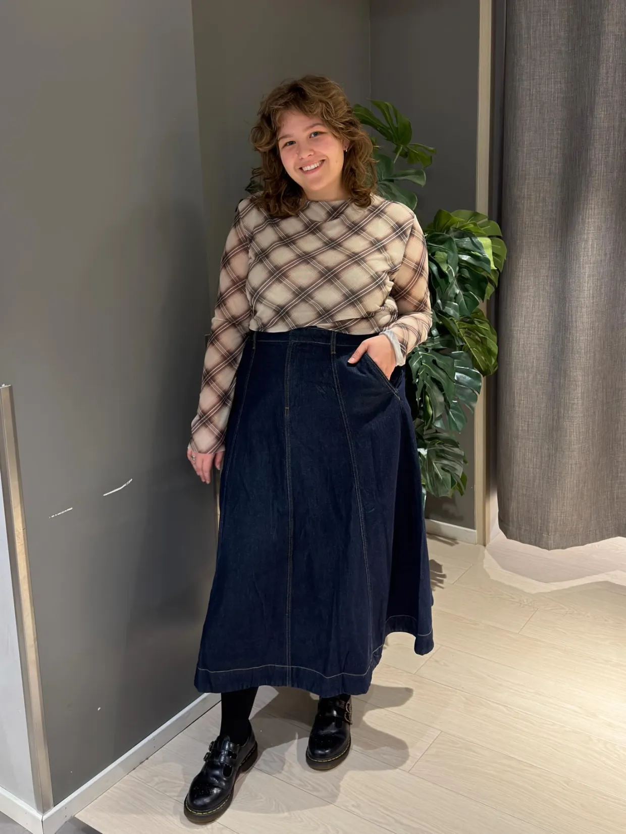 Pitkä farkkuhame | Tumma denim | Naiset | Kappahl