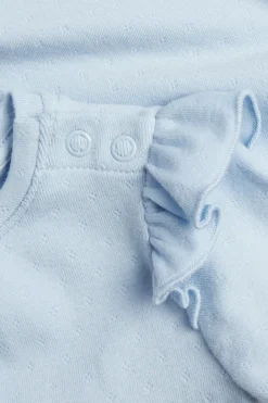 Pitkähihainen body röyhelöillä | Sininen | Vauvat | Kappahl