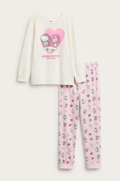 Pitkähihainen Hello Kitty -pyjamasetti | Luonnonvalkoinen | Lapset | Kappahl