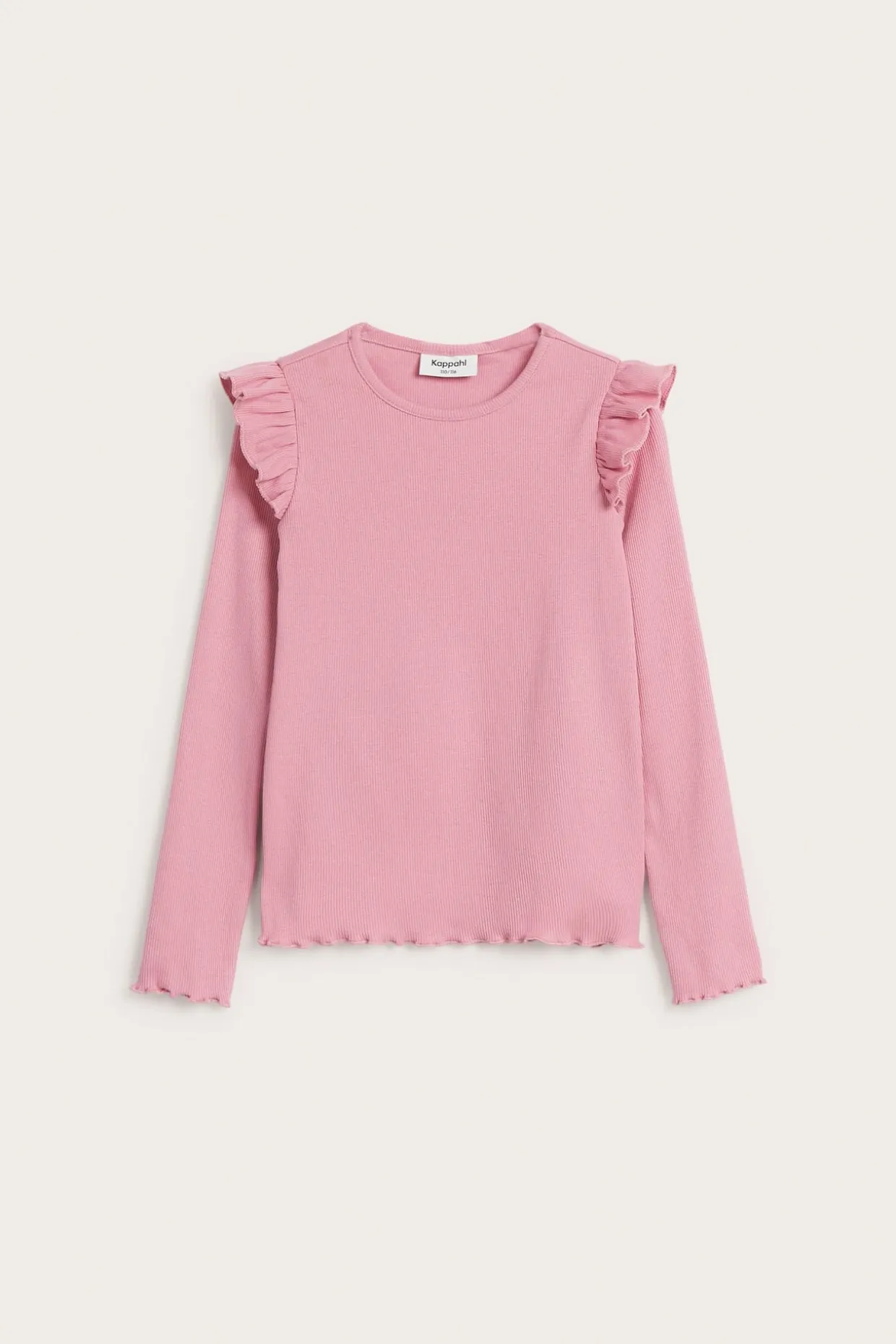 Pitkähihainen ribbipaita | Pinkki | Lapset | Kappahl