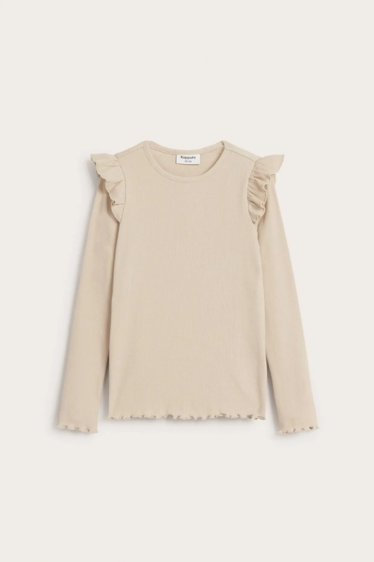 Pitkähihainen ribbipaita | Vaaleanbeige | Lapset | Kappahl
