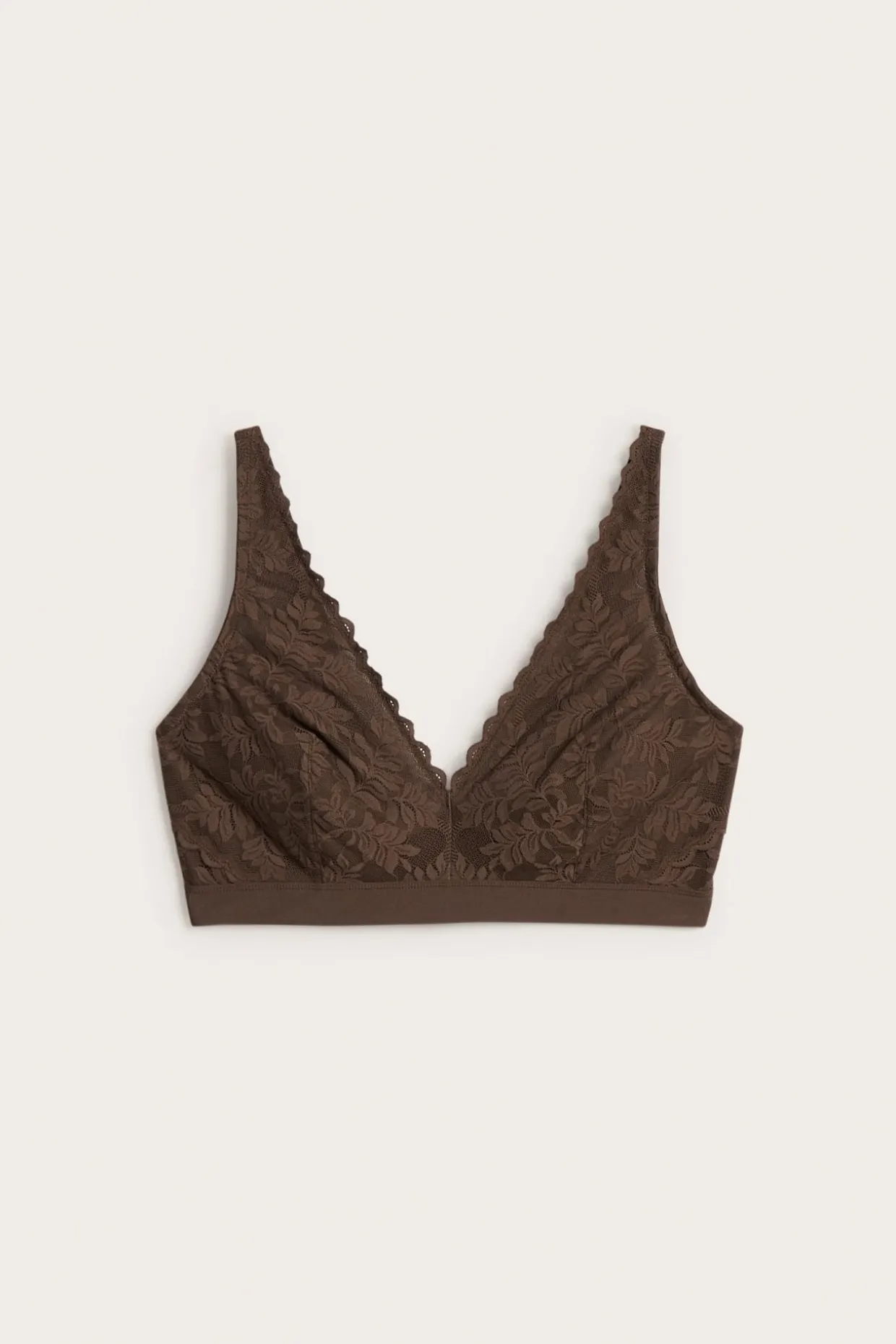 Pitsibralette | Tummanruskea | Naiset | Kappahl
