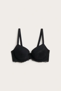 Pitsisomisteiset push-up-rintaliivit | Musta | Naiset | Kappahl