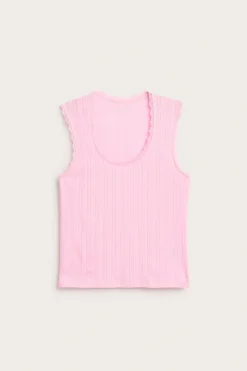 Pointelle-pyjamatoppi | Pinkki | Naiset | Kappahl