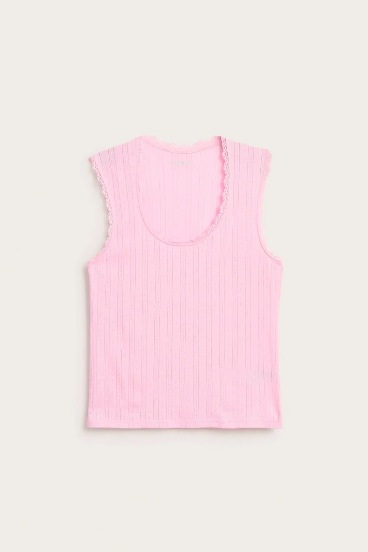 Pointelle-pyjamatoppi | Pinkki | Naiset | Kappahl
