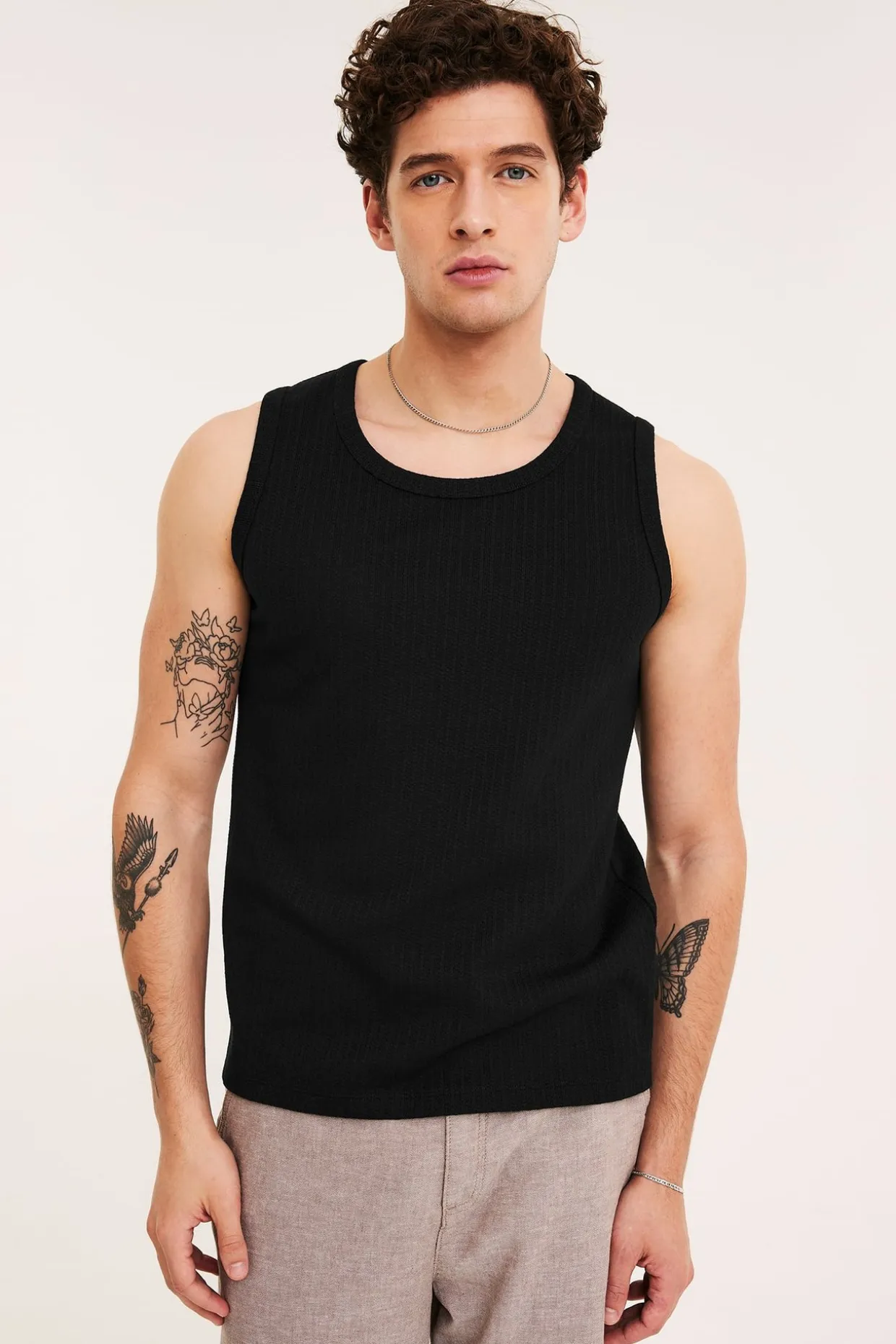 Pointelle-toppi slim fit