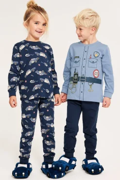 Poliisiaiheiset pyjamat, 2 kpl:n pakkaus | Tummansininen | Lapset | Kappahl