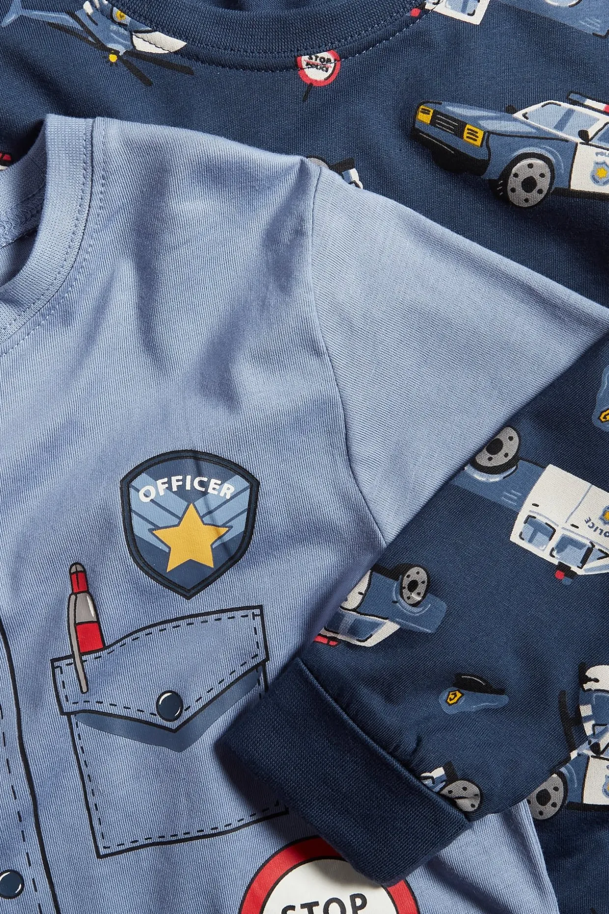 Poliisiaiheiset pyjamat, 2 kpl:n pakkaus | Tummansininen | Lapset | Kappahl
