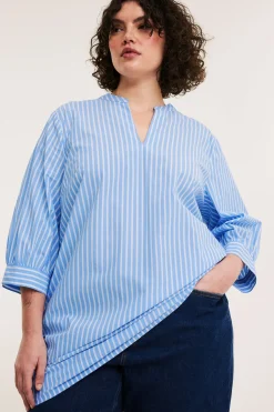 Popliinimekko | Sininen | Naiset | Kappahl