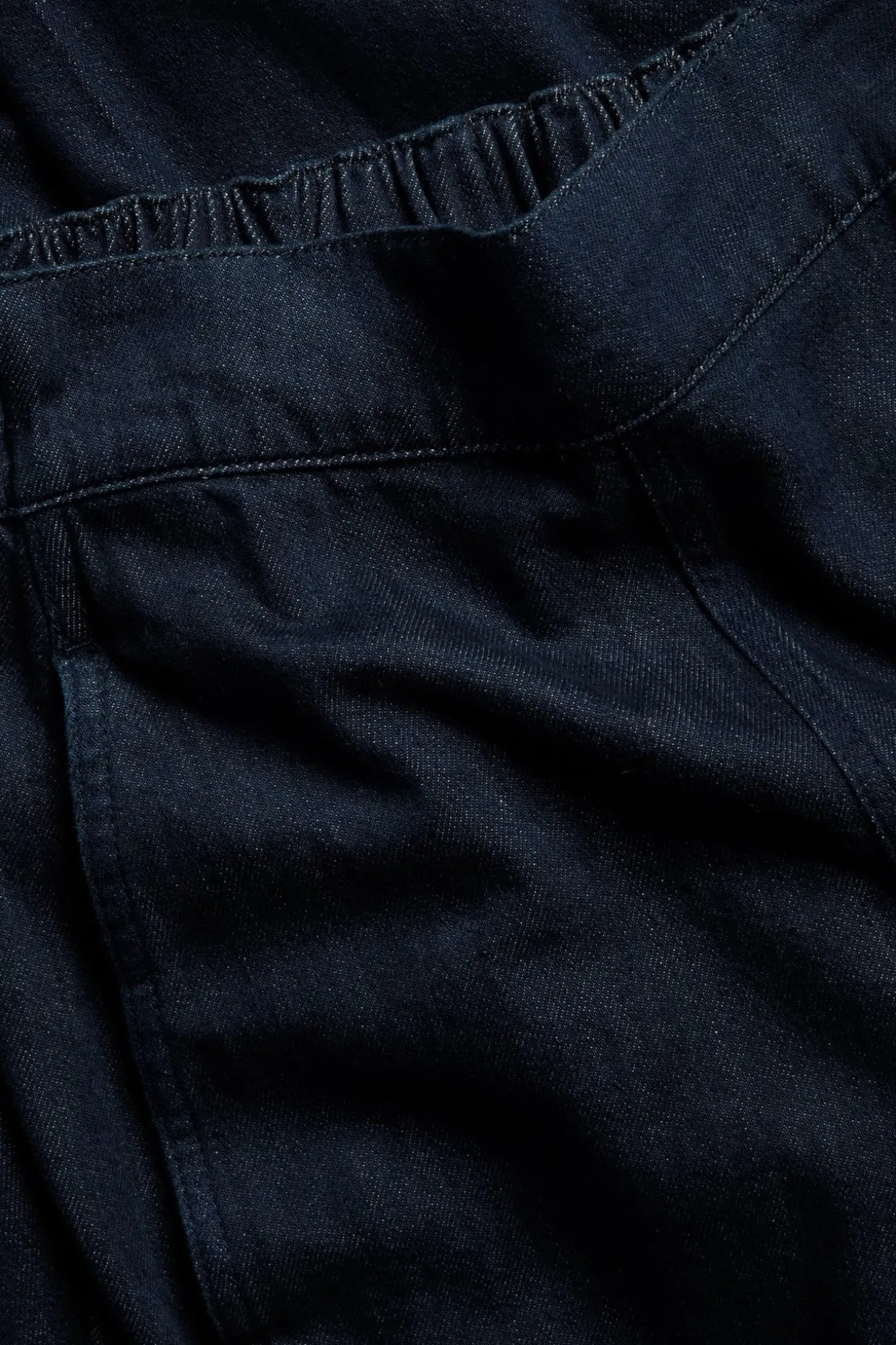 Pull-on-farkut barrel fit cropped | Tumma denim | Naiset | Kappahl