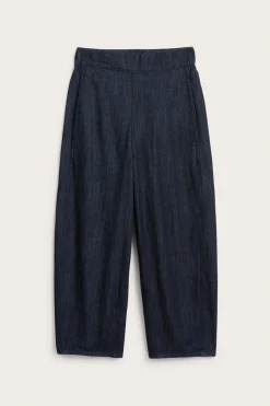 Pull-on-farkut barrel fit cropped | Tumma denim | Naiset | Kappahl