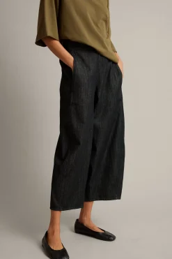 Pull-on-farkut barrel fit | Musta denim | Naiset | Kappahl