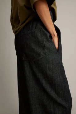 Pull-on-farkut barrel fit | Musta denim | Naiset | Kappahl