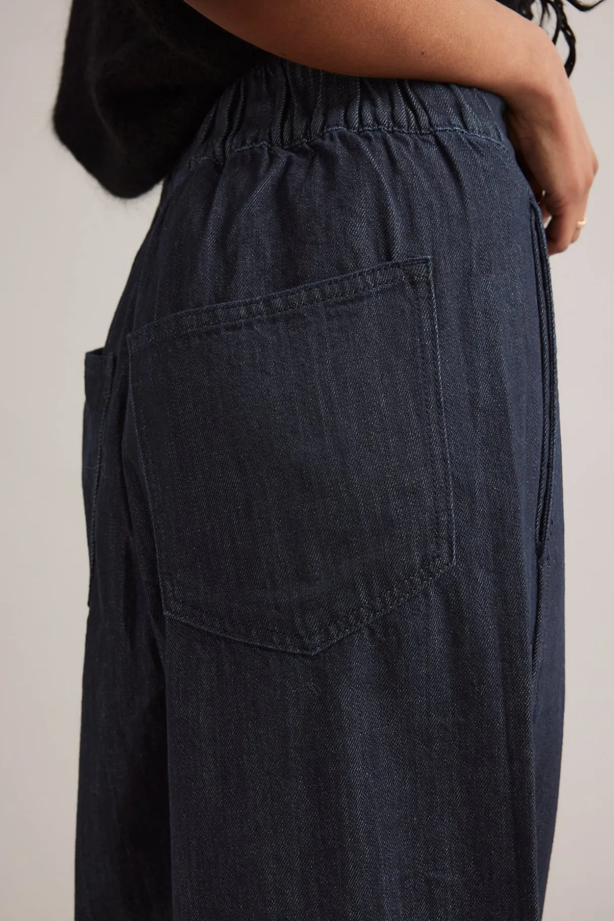 Pull-on-farkut wide fit | Tumma denim | Naiset | Kappahl